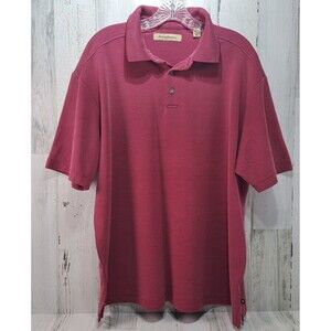 TOMMY BAHAMA Modal Polo Shirt Mens XL Raspberry Pink Preppy Golf Resort Cruise